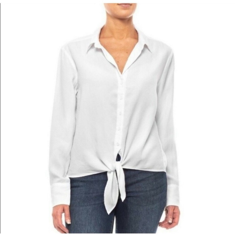 Anthropologie Cloth & Stone tie front shirt M